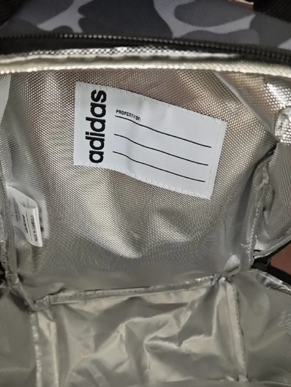 adidas Men’s Gray Camo Lunch Bag